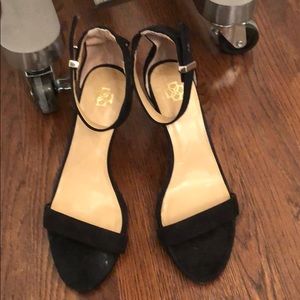 Ann Taylor black heels with ankle straps